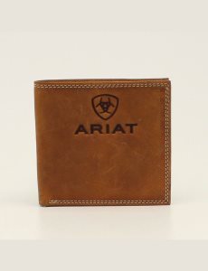 Carteras Ariat Bifold Stacked Logo Marrom | HXJ092376