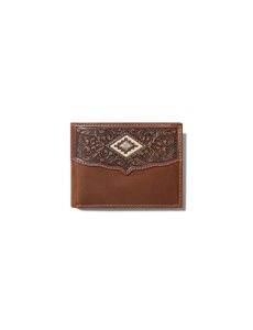 Carteras Ariat Diamond Emboss Brown Bifold Marrom | NLW549032