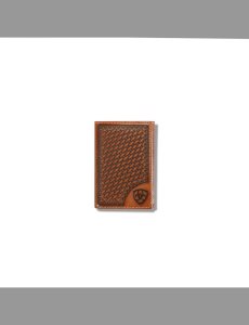 Carteras Ariat Lattice embossed trifold Marrom | VLN127865