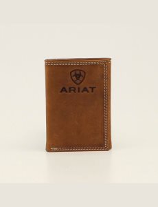 Carteras Ariat Trifold Stacked Logo Marrom | ZVK798135