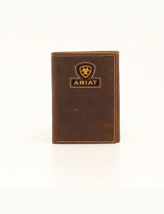 Carteras Ariat Yellow logo trifold Marrom | ODQ376489