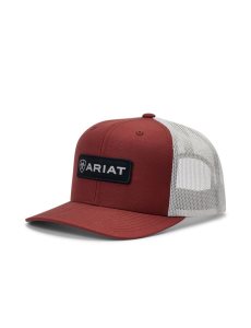 Gorras Ariat Rectangle Logo Patch Rojos | DXI860932