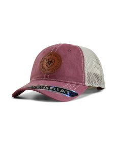 Gorras Ariat Round logo patch Rosas | ZWF173249