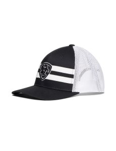 Gorras Ariat Shield Logo Negros Blancos | VZQ458162