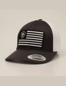 Gorras Ariat Shield flag mesh Grises | SND280341