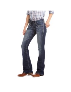 Jeans Ariat R.E.A.L. Mid Rise Stretch Entwined Boot Cut Azules | KFN075639