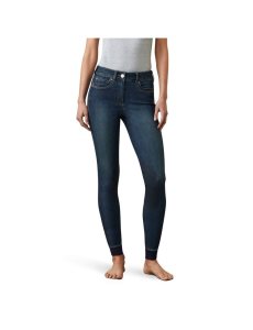 Pantalones Ariat Halo Denim Knee Patch Breech Azules | HXN789316