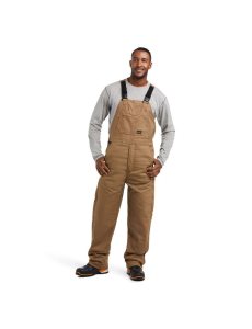 Pantalones Babero Ariat Rebar DuraCanvas Stretch Insulated Kaki | VKM897534