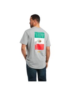 Ropa De Trabajo Ariat Rebar Algodon Strong Mexican Pride Estampados T Shirts Grises | EDJ219483