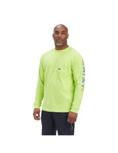 Ropa De Trabajo Ariat Rebar Algodon Strong Estampados T Shirts Verdes Claro Azules | KPC504923