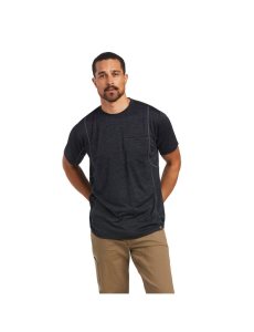 Ropa De Trabajo Ariat Rebar Evolution Atléticos Fit T Shirts Negros | JYB780354