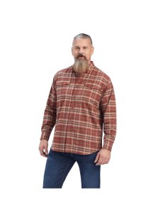 Ropa De Trabajo Ariat Rebar Flannel DuraStretch Trabajo Shirts Rojos | OYS029485