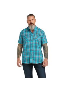 Ropa De Trabajo Ariat Rebar Made Tough DuraStretch Trabajo Shirts Azules | NSD157038