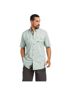 Ropa De Trabajo Ariat Rebar Made Tough VentTEK DuraStretch Trabajo Shirts Verdes | LAD745316