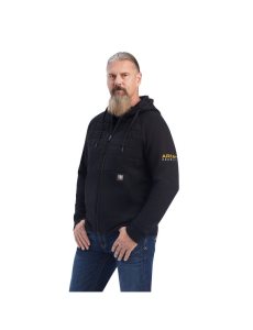 Ropa De Trabajo Ariat Rebar Regulator Full Zip Hoodie Negros | WOF503864