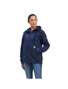 Ropa De Trabajo Ariat Rebar Regulator Full Zip Hoodie Azules | ZNL783641