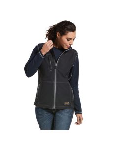 Ropa De Trabajo Ariat Rebar Stretch Lona Softshell Vest Negros | QBN194706