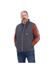 Ropa De Trabajo Ariat Rebar Valiant Stretch Lona Agua Resistant Insulated Vest Grises | XKP983150