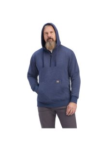 Ropa De Trabajo Ariat Rebar Workman 1/4 Zip Hoodie Azul Marino | FLN326894