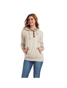 Sudadera Con Capucha Ariat REAL Elevated Beige | BUN791483