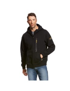 Sudadera Con Capucha Ariat Rebar Workman Full Zip Negros | PEH746893