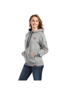 Sudadera Con Capucha Ariat Thunderbird Chimayo Grises | XPU950764