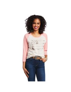 Tops Ariat Arrow Raglan Beige | HFC816579