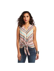 Tops Ariat Baja Tank Stripes | JYB893152