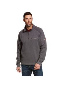 Tops Ariat FR Rev 1/4 Zip Grises | TPN396182