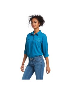 Tops Ariat Outbound VentTEK Stretch Azules | NRG035918