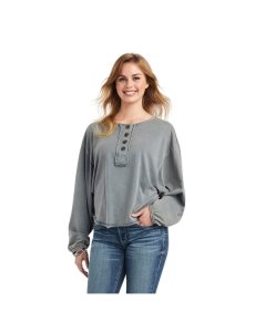 Tops Ariat Pinon Henley Azul Marino | ZON054718