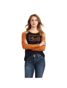 Tops Ariat REAL Baseball Negros | MKW679052