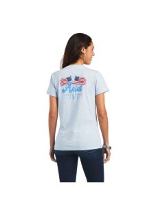 Tops Ariat REAL Flag Waver Tee Azules | GDF703426