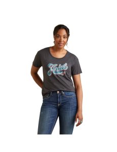 Tops Ariat Spur Script Tee Grises | AIZ023695