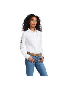 Tops Ariat Team Kirby Stretch Blancos Leopardo | YDP019837